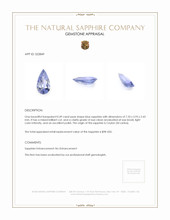 0.49 Ct. Blue Sapphire from Ceylon (Sri Lanka) Appraisal