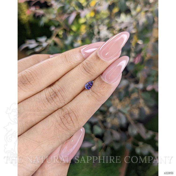 0.46 Ct. Violet Sapphire from Ceylon (Sri Lanka)