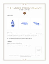 0.46 Ct. Blue Sapphire from Ceylon (Sri Lanka) Appraisal