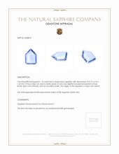 1.10 Ct. Blue Sapphire from Ceylon (Sri Lanka) Appraisal