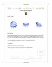 1.02 Ct. Blue Sapphire from Ceylon (Sri Lanka) Appraisal