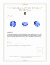 0.56 Ct. Sapphire from Ceylon (Sri Lanka) Appraisal