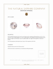 0.50 Ct. Peach Sapphire from Ceylon (Sri Lanka) Appraisal