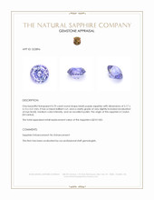 0.70 Ct. Bluish Purple Sapphire from Ceylon (Sri Lanka) Appraisal