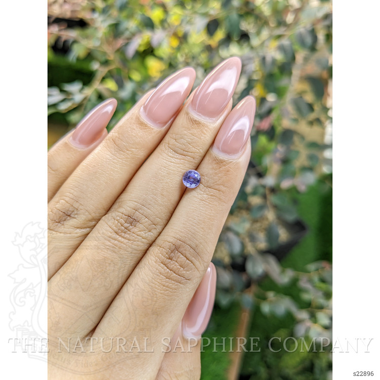 0.70 Ct. Bluish Purple Sapphire from Ceylon (Sri Lanka)