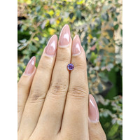 0.90 Ct. Pinkish Purple Sapphire from Ceylon (Sri Lanka) Life Style
