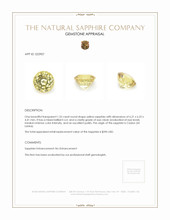1.32 Ct. Yellow Sapphire from Ceylon (Sri Lanka) Appraisal