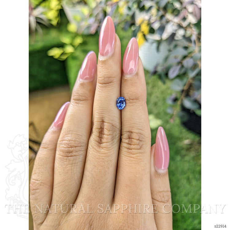 0.78 Ct. Blue Sapphire from Ceylon (Sri Lanka)