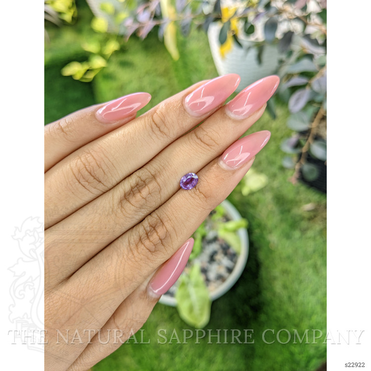 0.59 Ct. Pinkish Purple Sapphire from Ceylon (Sri Lanka)