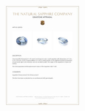 1.39 Ct. Bi Color / Parti Sapphire from Ceylon (Sri Lanka) Appraisal