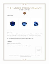 2.03 Ct. Blue Sapphire from Ceylon (Sri Lanka) Appraisal