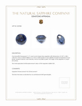 1.21 Ct. Blue Sapphire from Ceylon (Sri Lanka) Appraisal