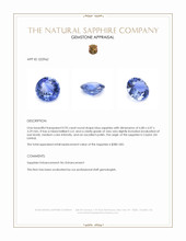 0.95 Ct. Blue Sapphire from Ceylon (Sri Lanka) Appraisal
