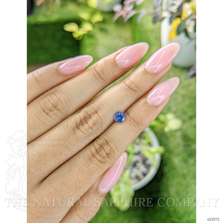 0.61 Ct. Purplish Blue Sapphire from Ceylon (Sri Lanka)