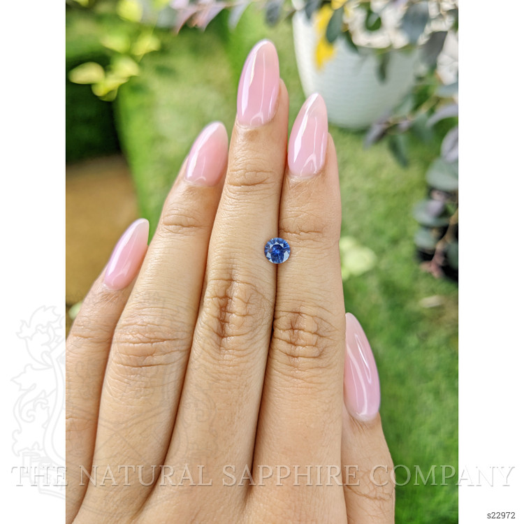 0.61 Ct. Purplish Blue Sapphire from Ceylon (Sri Lanka)