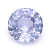 Accent Stones Bluish Purple Sapphire Ring 2.13 Ct., 14K White Gold Combination Stone