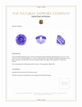 0.87 Ct. Purple Sapphire from Ceylon (Sri Lanka) Appraisal