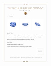 0.85 Ct. Sapphire from Ceylon (Sri Lanka) Appraisal