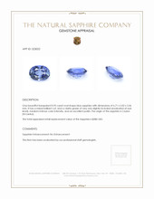 0.95 Ct. Blue Sapphire from Ceylon (Sri Lanka) Appraisal