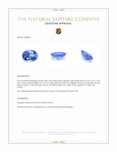 0.84 Ct. Blue Sapphire from Ceylon (Sri Lanka) Appraisal