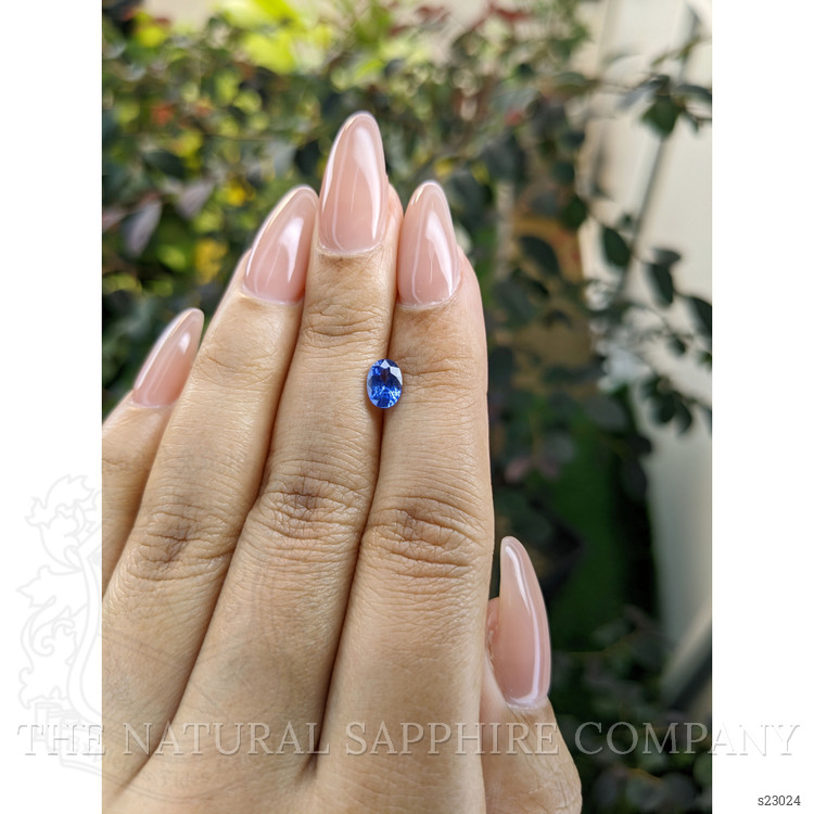 0.84 Ct. Blue Sapphire from Ceylon (Sri Lanka)