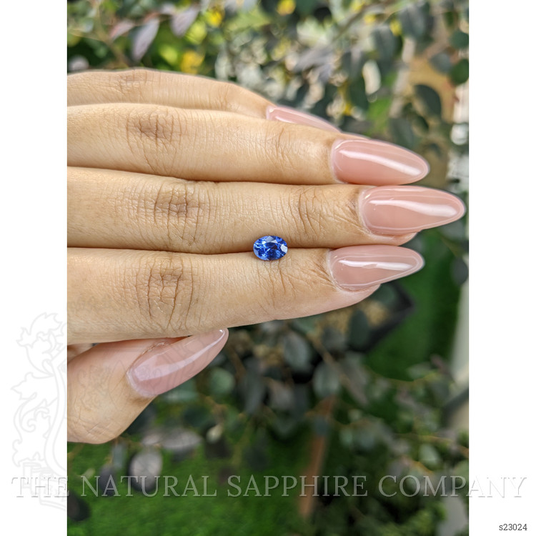 0.84 Ct. Blue Sapphire from Ceylon (Sri Lanka)