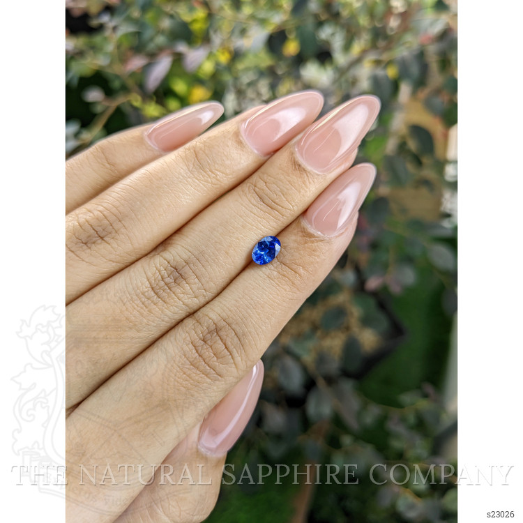 0.79 Ct. Blue Sapphire from Ceylon (Sri Lanka)