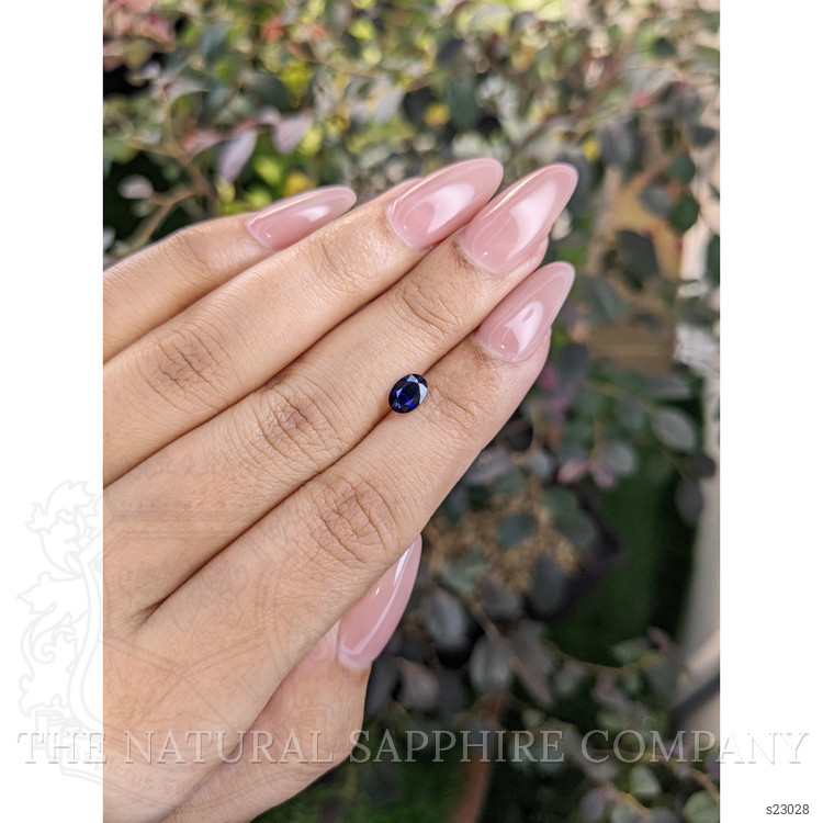 0.58 Ct. Blue Sapphire from Ceylon (Sri Lanka)