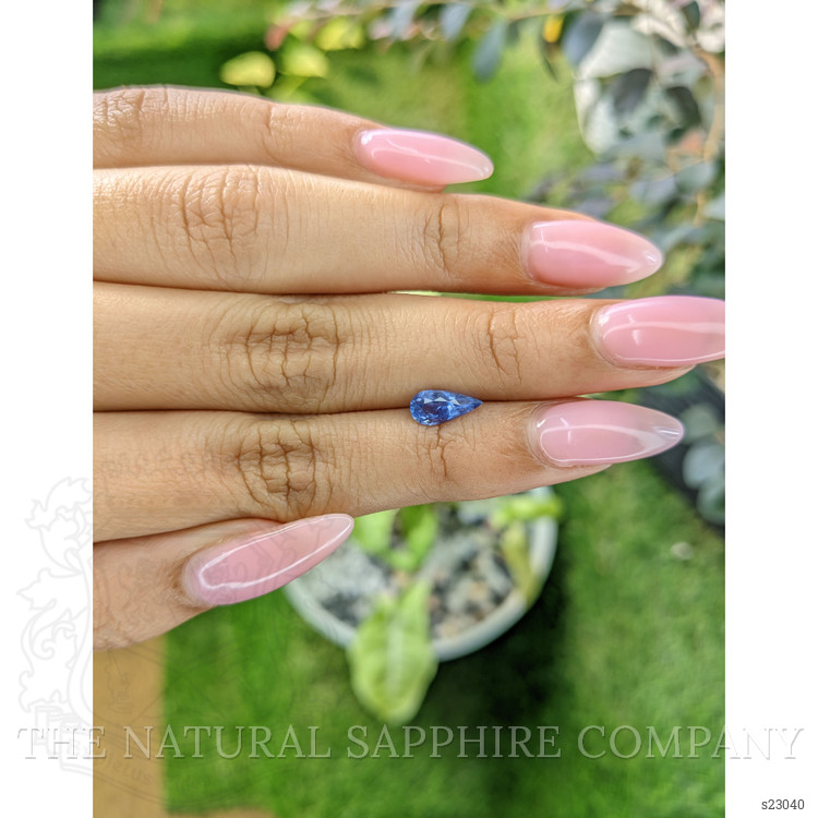 0.87 Ct. Blue Sapphire from Ceylon (Sri Lanka)