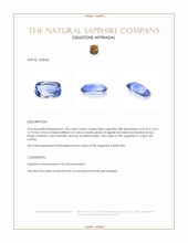 1.40 Ct. Blue Sapphire from Ceylon (Sri Lanka) Appraisal