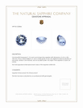 1.18 Ct. Blue Sapphire from Ceylon (Sri Lanka) Appraisal