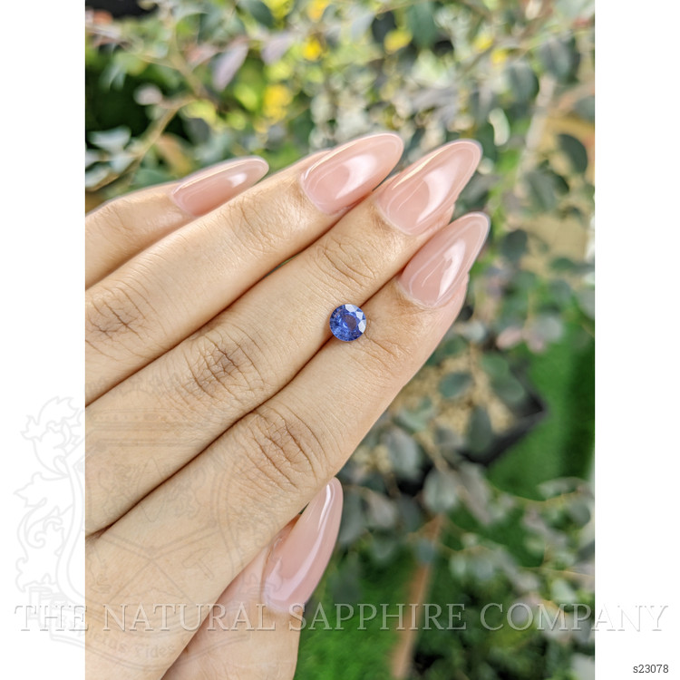 0.84 Ct. Blue Sapphire from Ceylon (Sri Lanka)