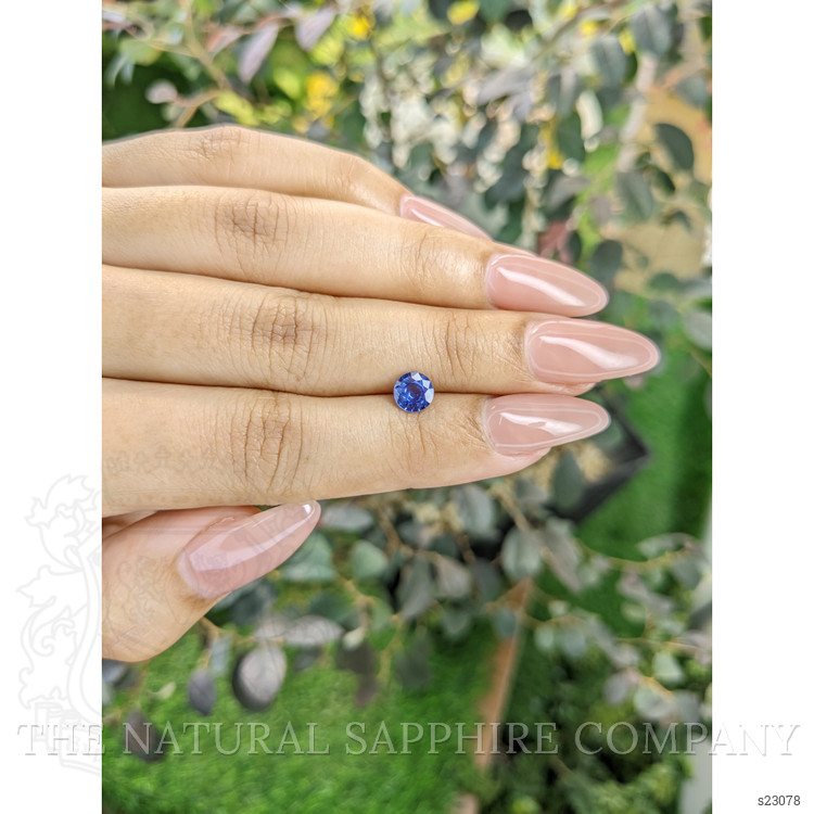 0.84 Ct. Blue Sapphire from Ceylon (Sri Lanka)