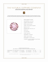 0.58 Ct. Purplish Pink Sapphire from Ceylon (Sri Lanka) Scan Report