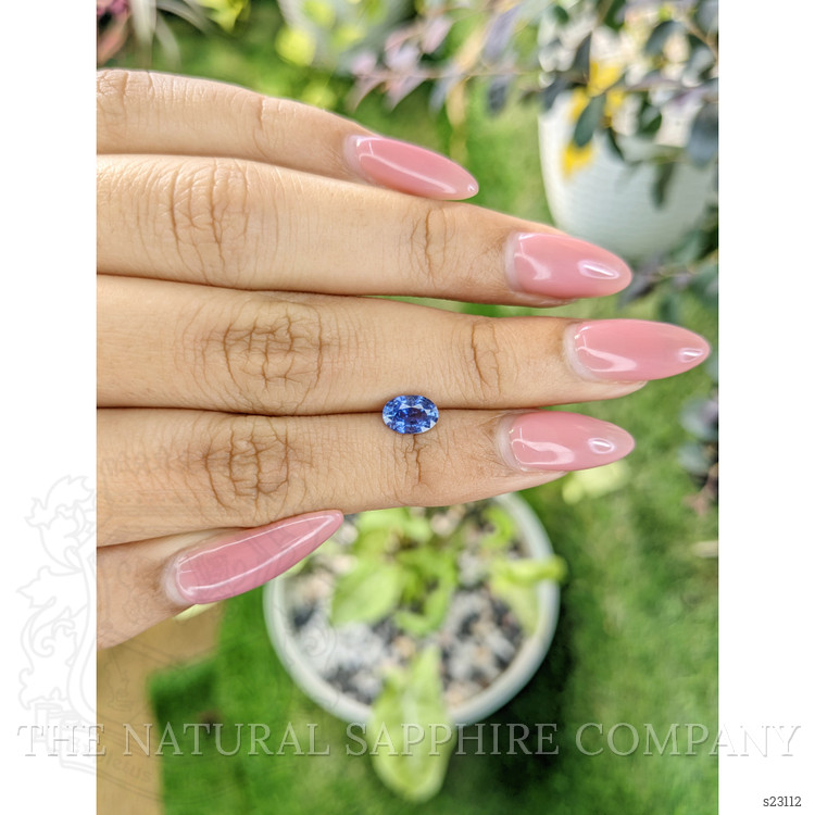 0.88 Ct. Blue Sapphire from Ceylon (Sri Lanka)