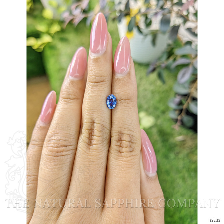 0.88 Ct. Blue Sapphire from Ceylon (Sri Lanka)