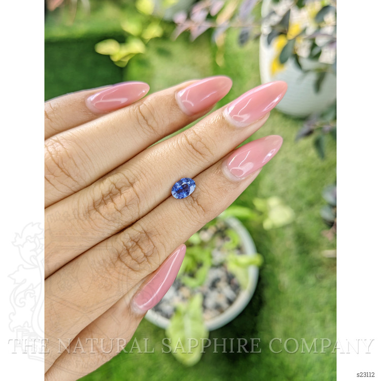 0.88 Ct. Blue Sapphire from Ceylon (Sri Lanka)