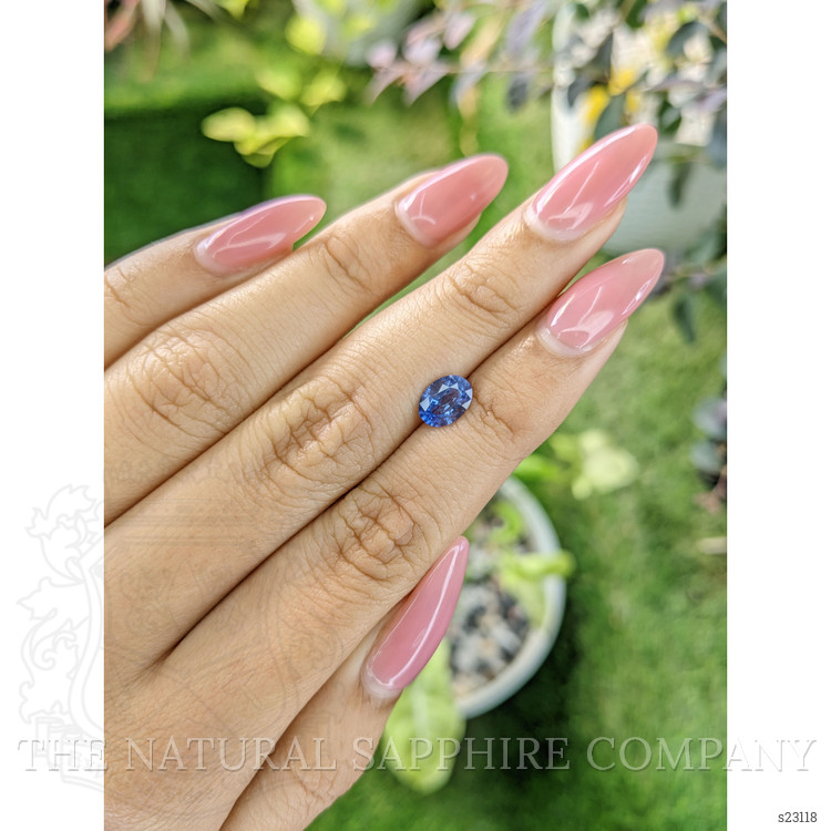 0.99 Ct. Blue Sapphire from Ceylon (Sri Lanka)