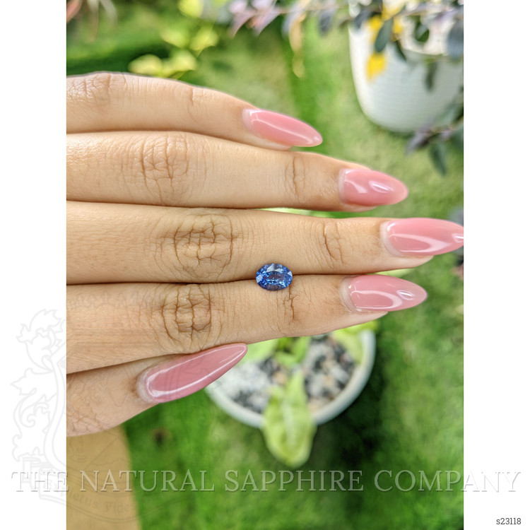 0.99 Ct. Blue Sapphire from Ceylon (Sri Lanka)