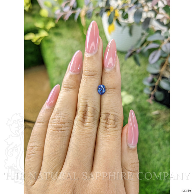 0.85 Ct. Blue Sapphire from Ceylon (Sri Lanka)