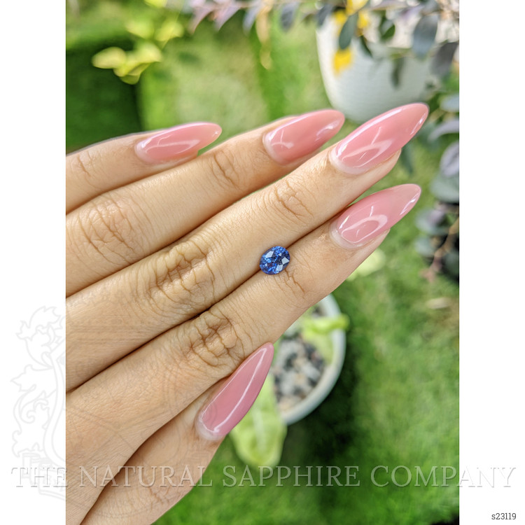 0.85 Ct. Blue Sapphire from Ceylon (Sri Lanka)