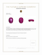 2.18 Ct. Star Ruby from Burma (Myanmar) Appraisal
