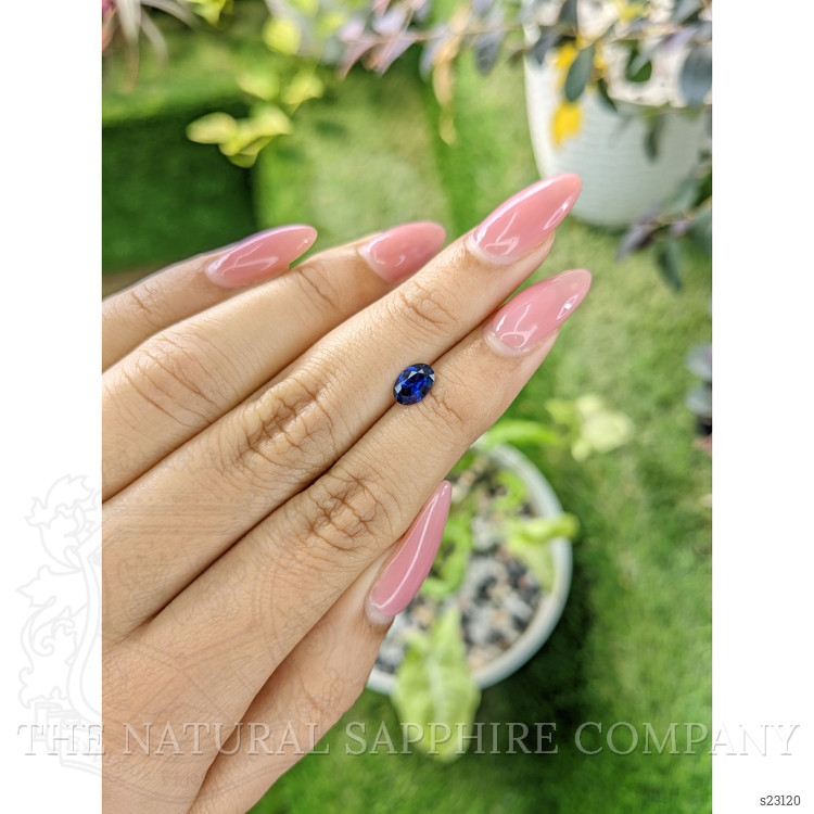 0.71 Ct. Blue Sapphire from Ceylon (Sri Lanka)