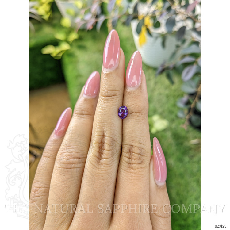 0.91 Ct. Purple Sapphire from Ceylon (Sri Lanka)