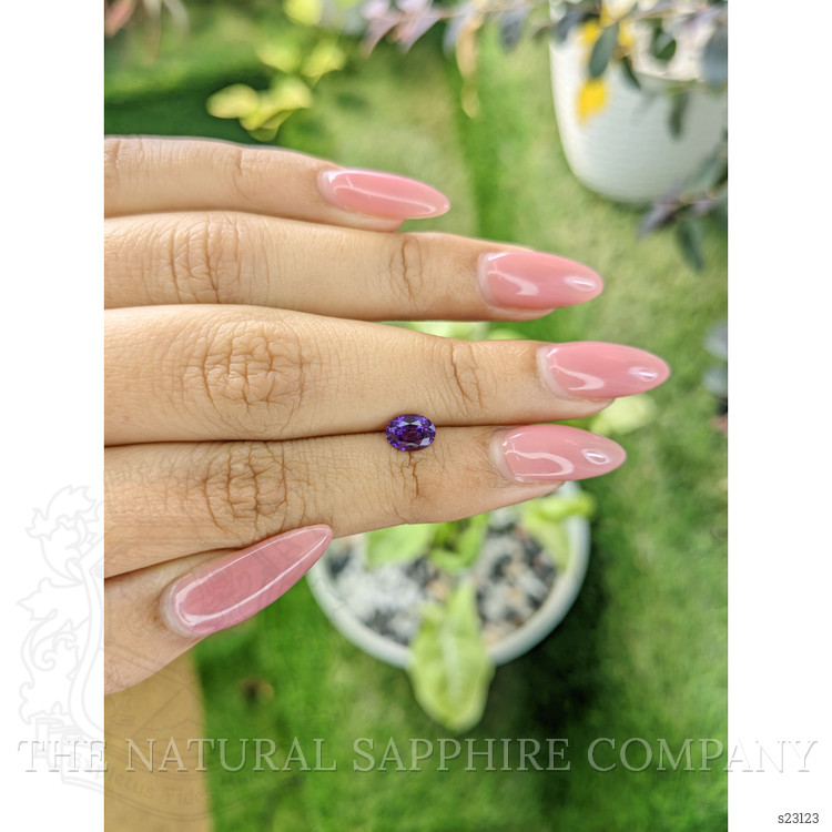 0.91 Ct. Purple Sapphire from Ceylon (Sri Lanka)