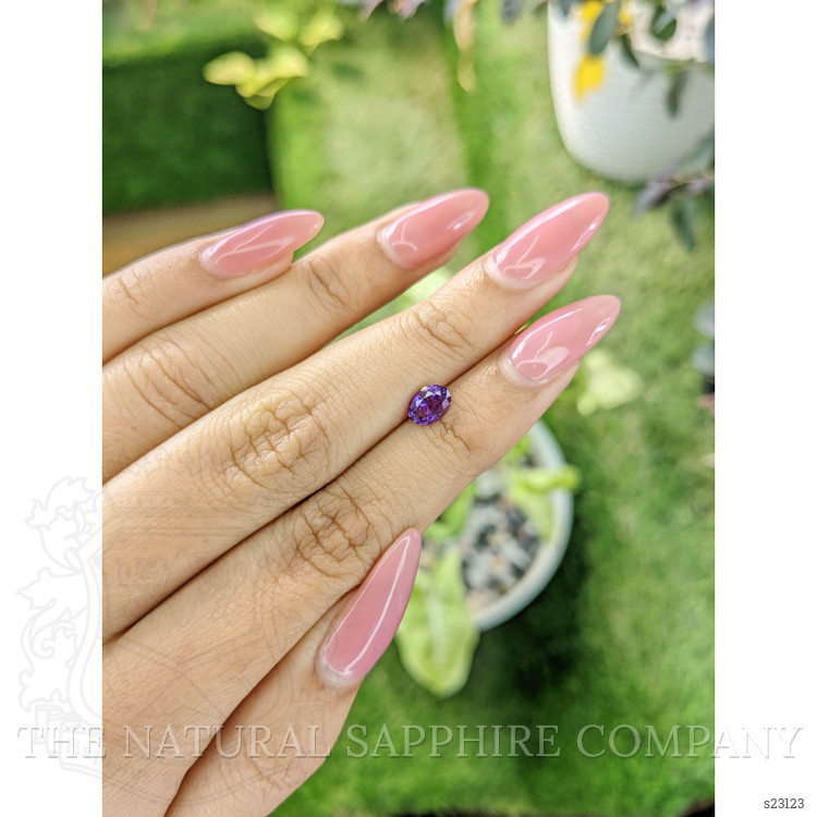 0.91 Ct. Purple Sapphire from Ceylon (Sri Lanka)