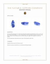 1.57 Ct. Blue Sapphire from Ceylon (Sri Lanka) Appraisal
