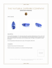 1.57 Ct. Blue Sapphire from Ceylon (Sri Lanka) Appraisal