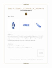 1.70 Ct. Blue Sapphire from Ceylon (Sri Lanka) Appraisal