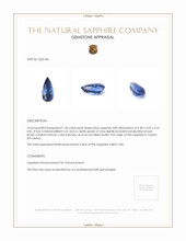 1.36 Ct. Blue Sapphire from Ceylon (Sri Lanka) Appraisal